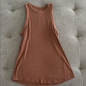 lululemon athletica Brown Ribbed Tank Top